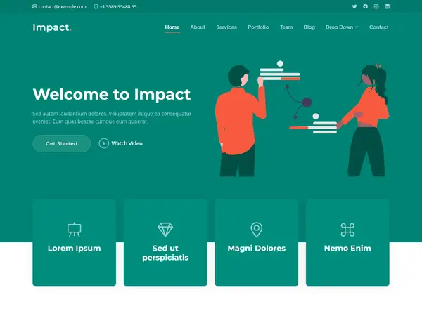 Impact: The One-Stop Bootstrap Business Template for Modern Enterprises
