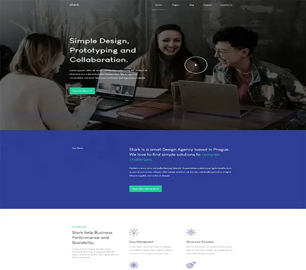 Homepage of JA Stark, a Free Business Joomla Template with multiple features.